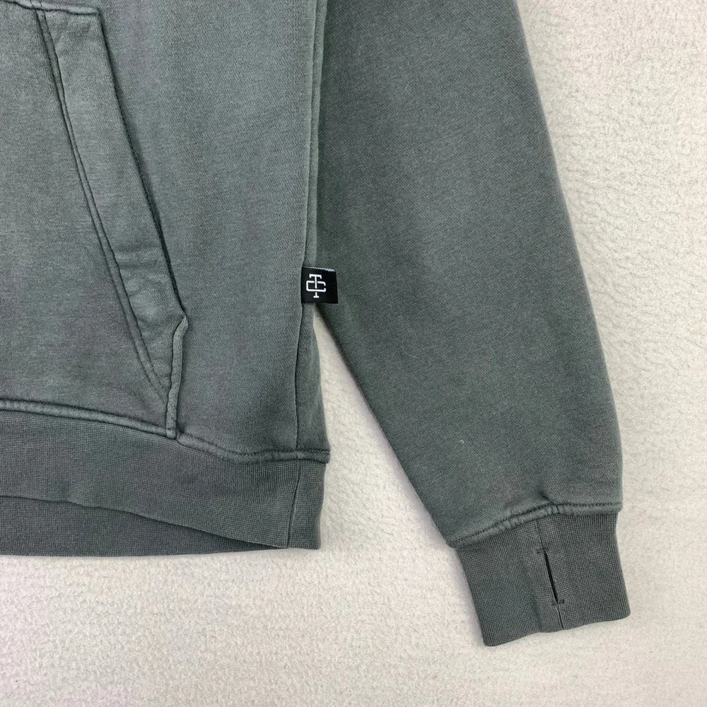 Troll Co Hoodie Men Medium Gray‎ Dirty Hands Clean Money Workwear Graphic DHCM